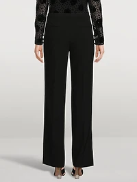 Straight-Leg Crepe Tuxedo Trousers