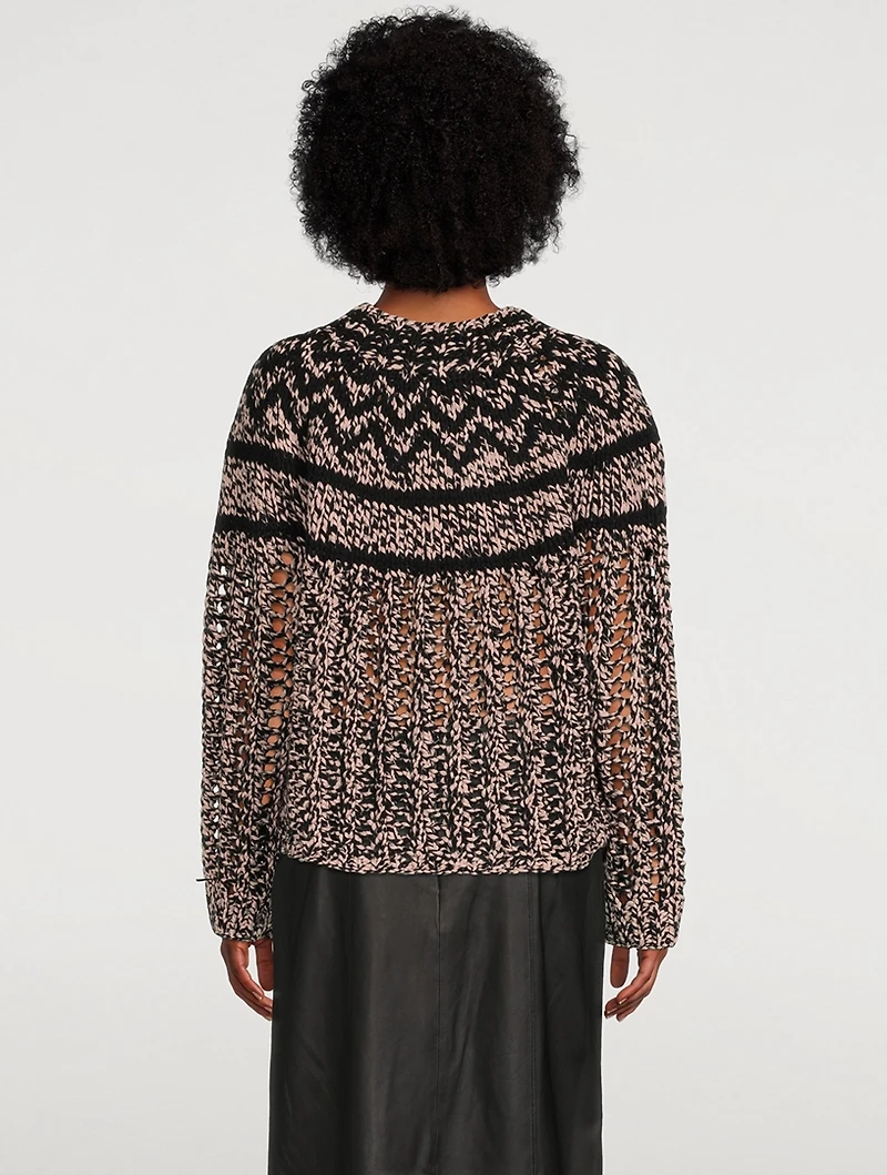 Chevron Wool And Cashmere Sweater