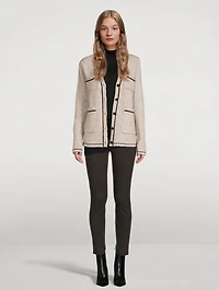 Contrast-Stitched Cardigan