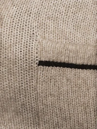 Contrast-Stitched Cardigan