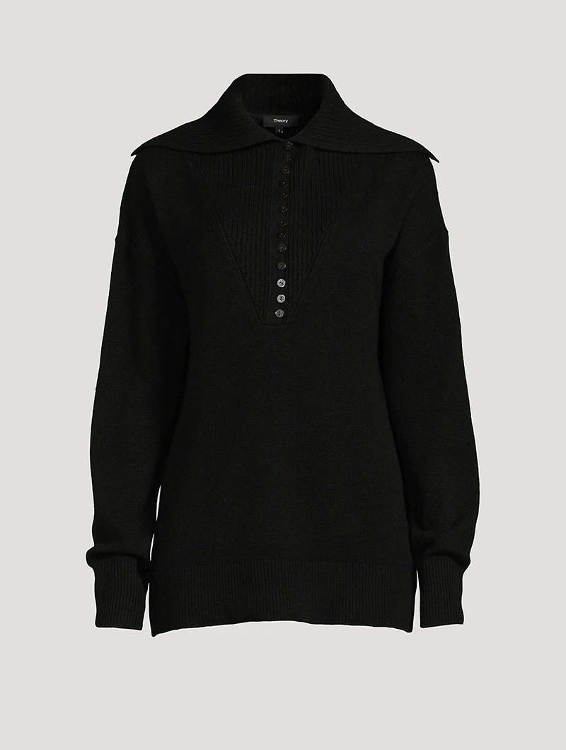 Button Cashmere Sweater