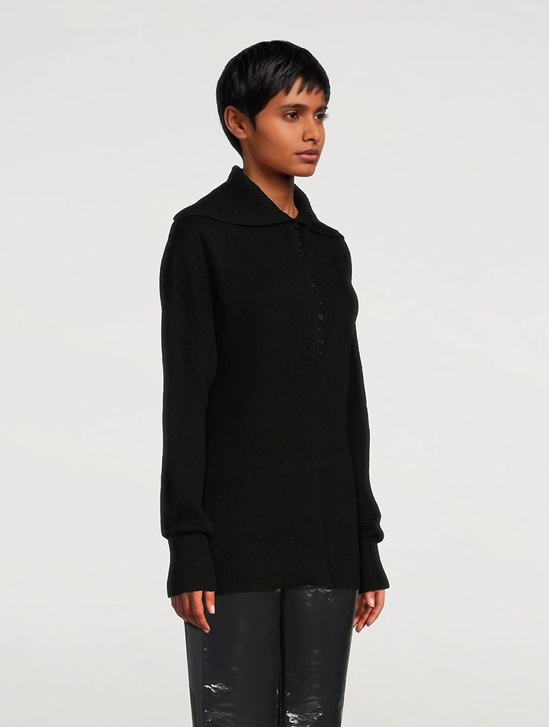 Button Cashmere Sweater