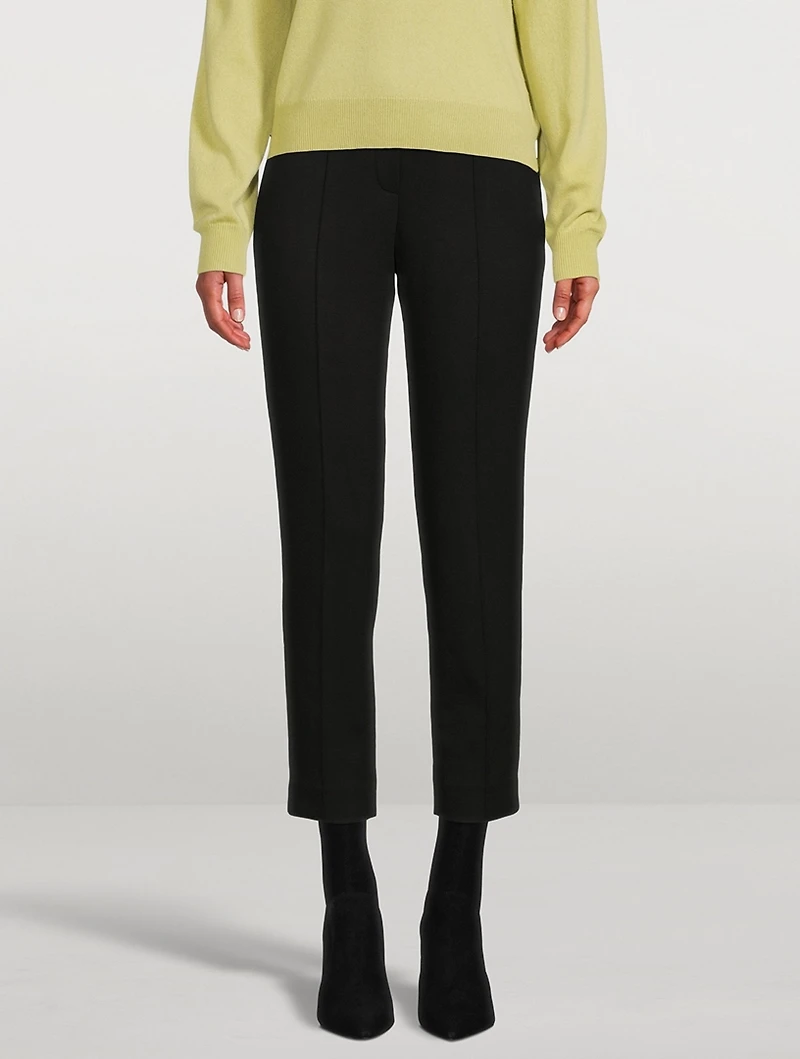 Double-Knit Slim Trousers