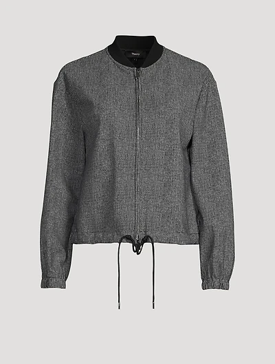 Ponte Anorak Houndstooth Print