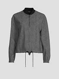 Ponte Anorak Houndstooth Print