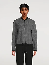 Ponte Anorak Houndstooth Print