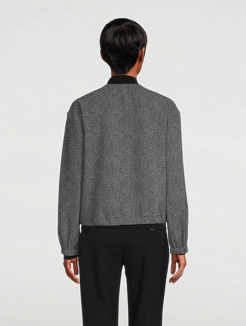 Ponte Anorak Houndstooth Print