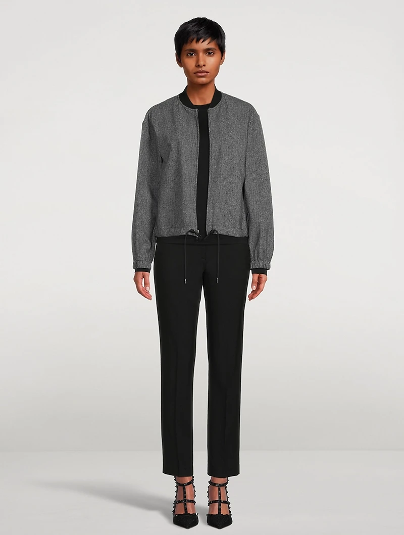 Ponte Anorak Houndstooth Print
