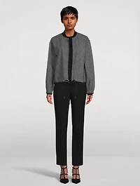 Ponte Anorak Houndstooth Print