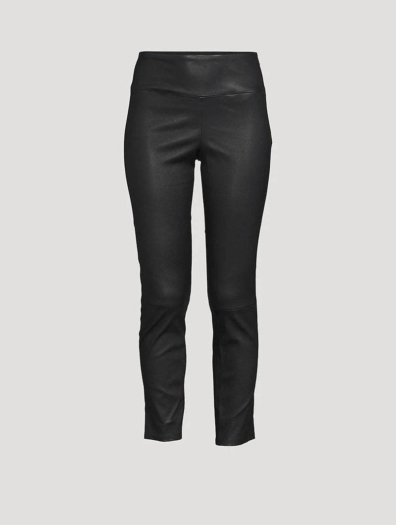 Yoke Leather Leggings