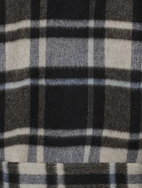 Belted Jacket Plaid Print