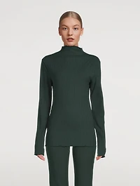 Textured Mockneck Top