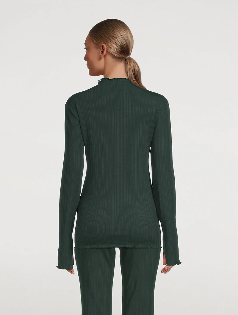 Textured Mockneck Top