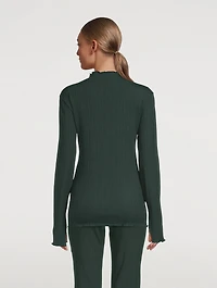 Textured Mockneck Top
