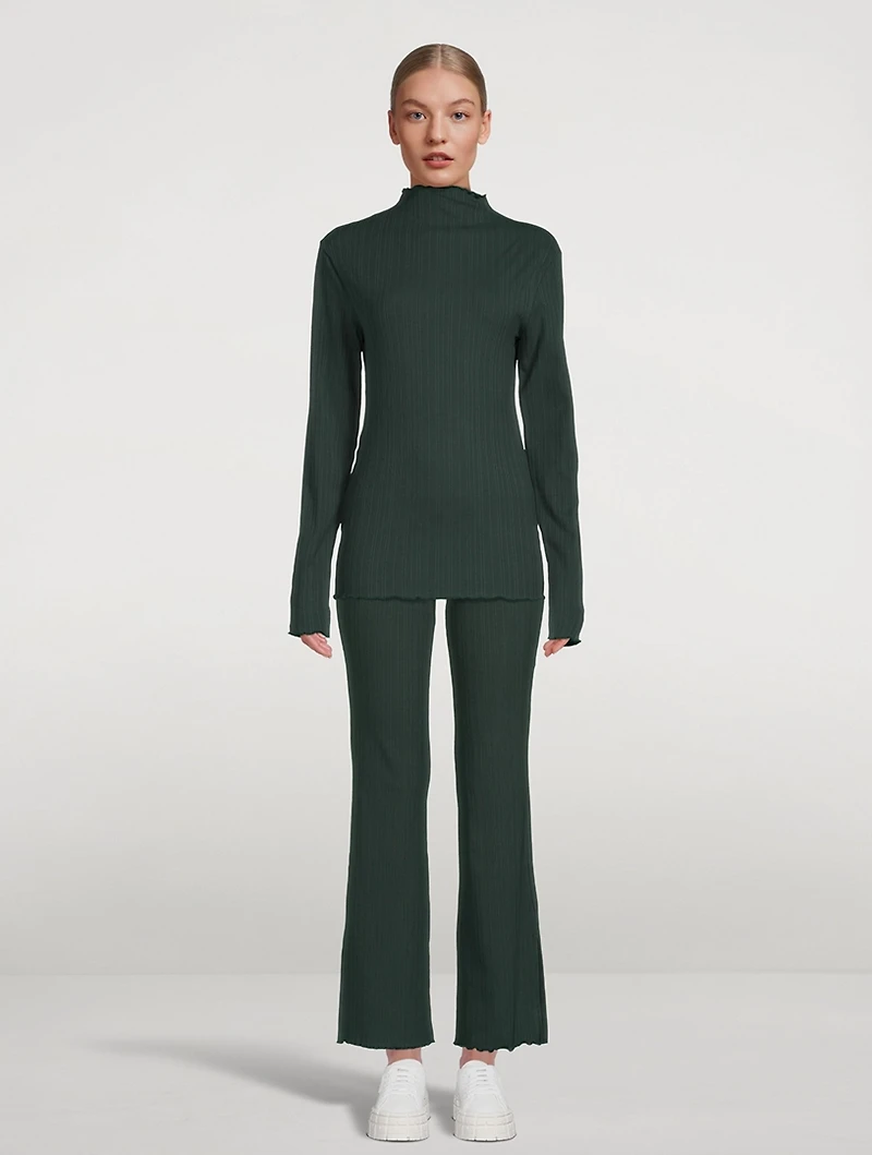 Textured Mockneck Top