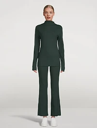 Textured Mockneck Top