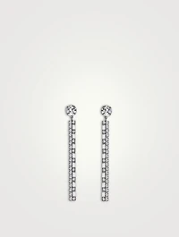 Chain Fringe Earrings With Crystals