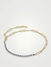 Asymmetrical Chain Necklace With Crystals