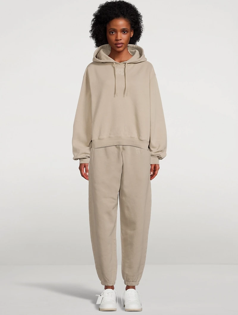 Structured Terry Hoodie With Puff Paint Logo