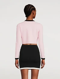 Logo Jacquard Cropped Cardigan