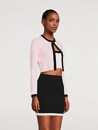 Logo Jacquard Cropped Cardigan