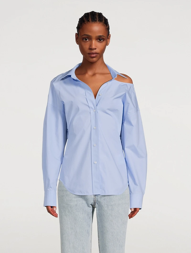 Cut-Out Cotton Shirt