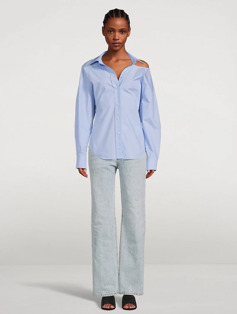 Cut-Out Cotton Shirt