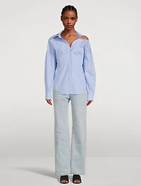 Cut-Out Cotton Shirt