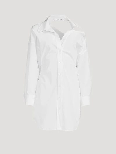 Cut-Out Cotton Shirt Dress