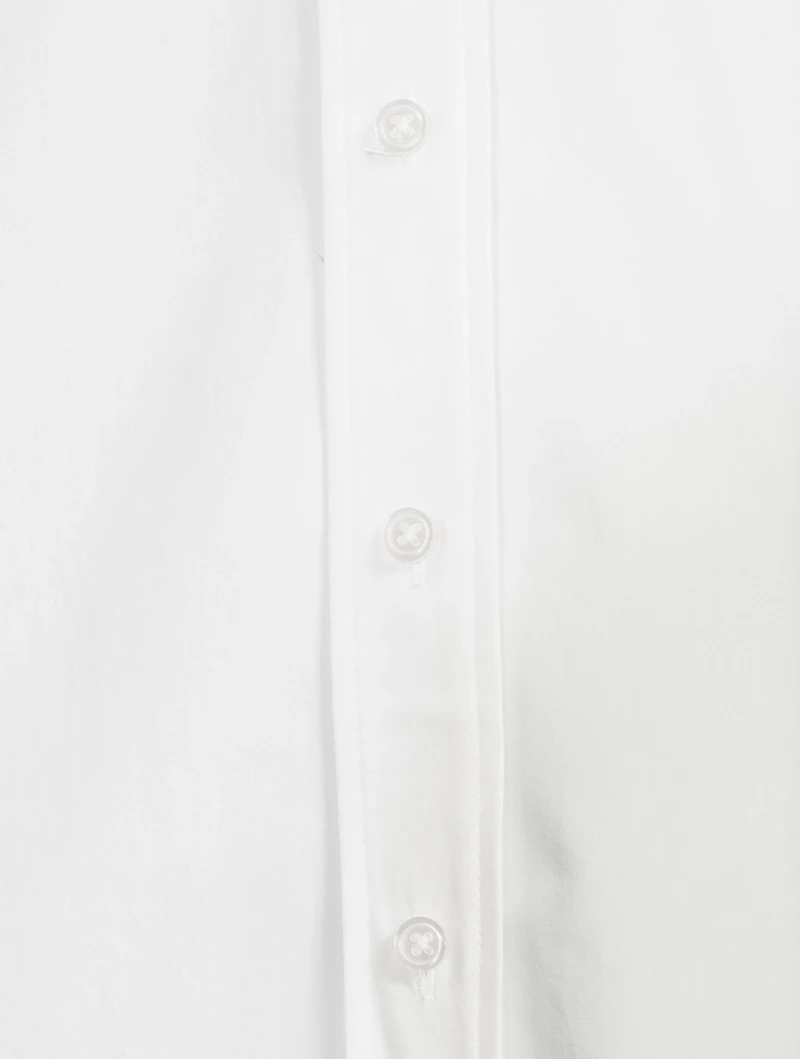 Cut-Out Cotton Shirt Dress