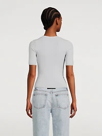 Stretch-Knit Scoopneck T-Shirt