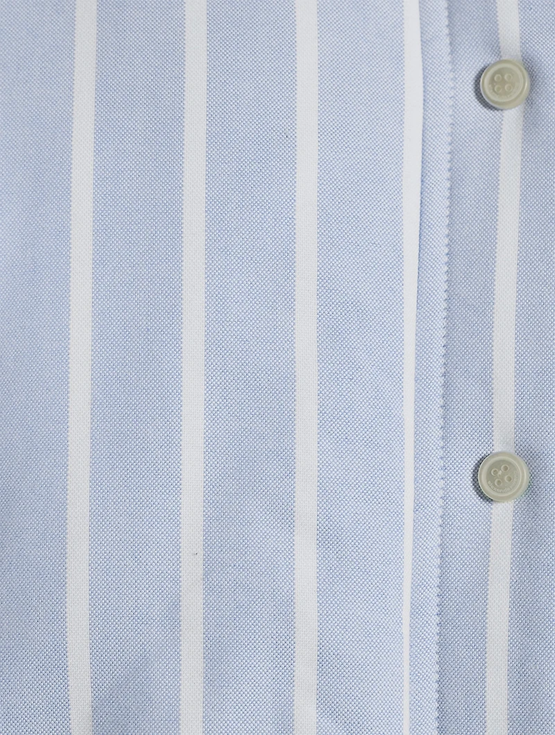 Cropped Puffer Jacket Stripe Print