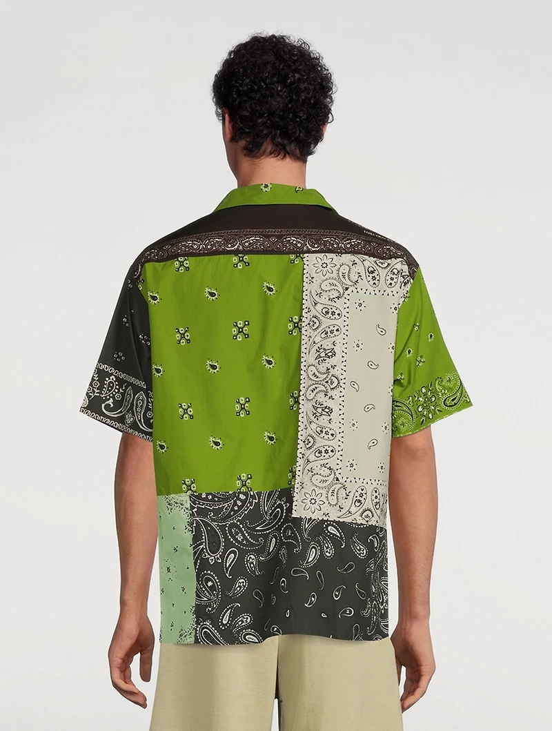 Patchwork Short-Sleeve Shirt