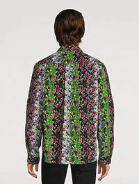 Cotton Shirt Blurred Flowers Print