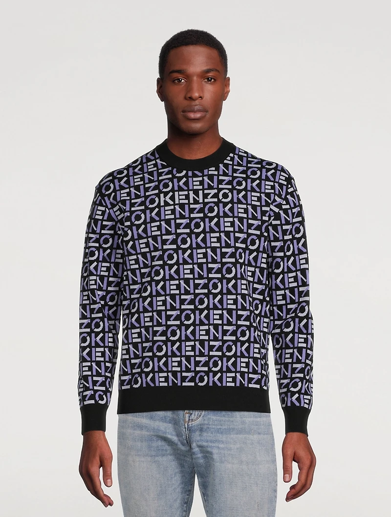 Crewneck Sweater Monogram Print