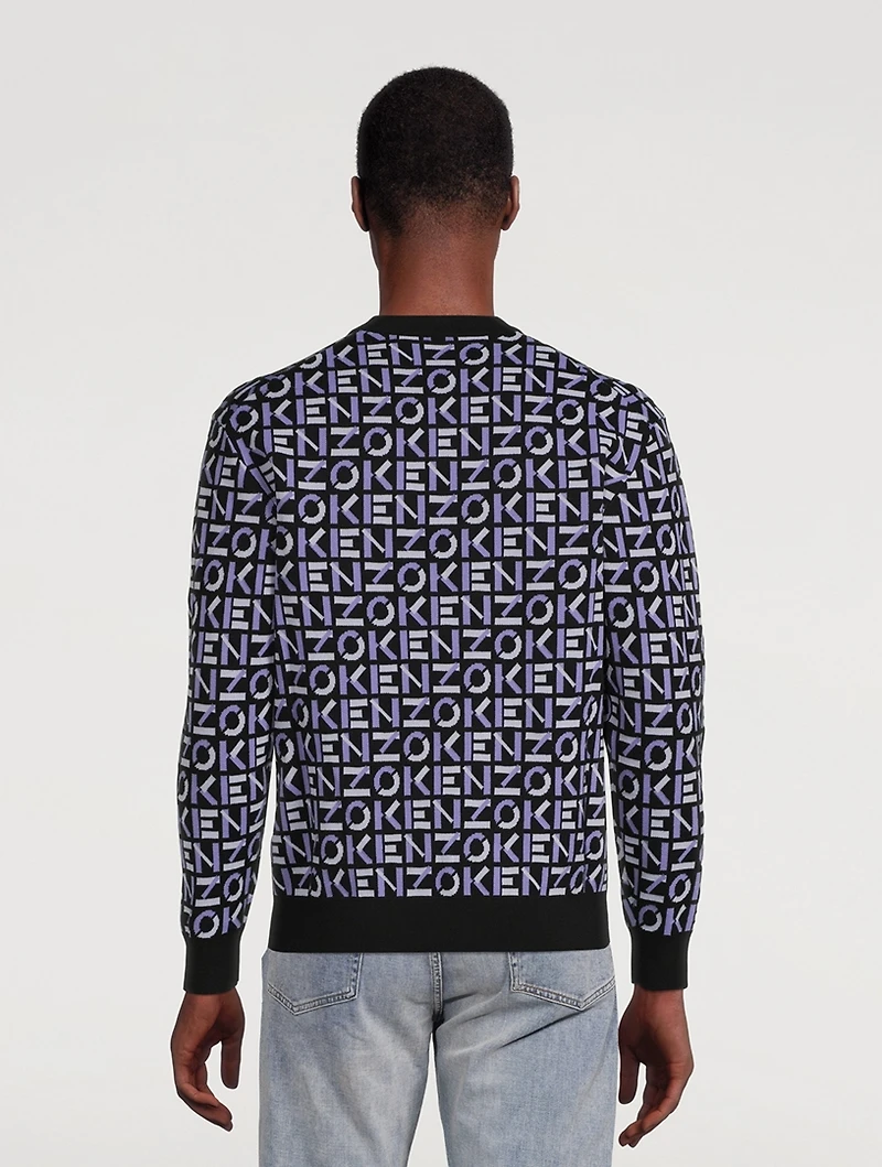 Crewneck Sweater Monogram Print