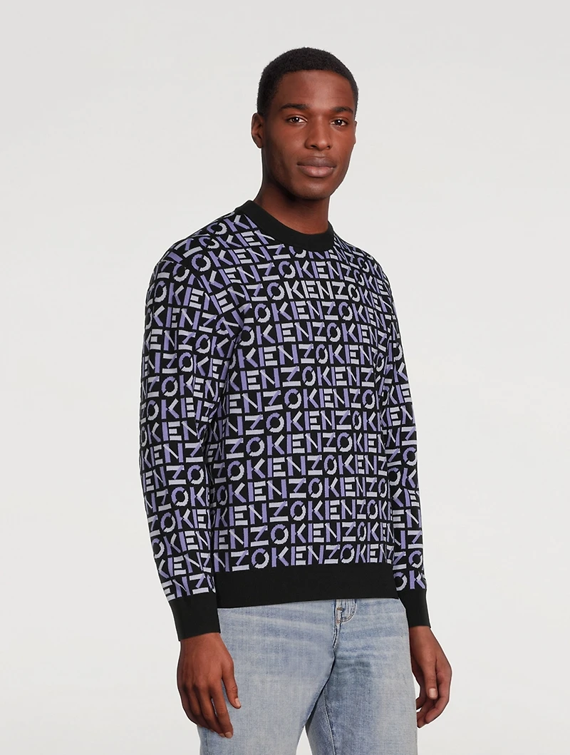 Crewneck Sweater Monogram Print
