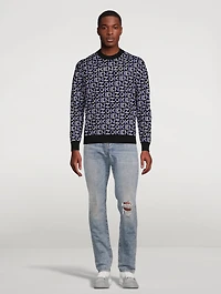 Crewneck Sweater Monogram Print