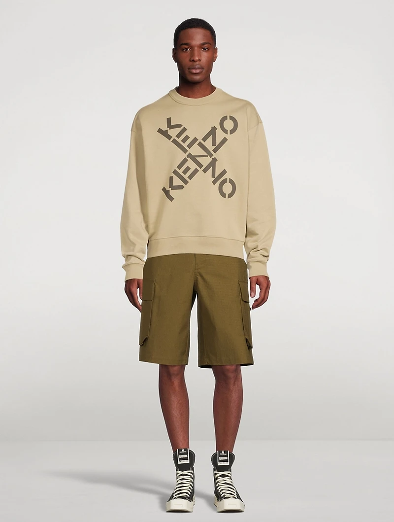 Cotton-Blend Cargo Shorts