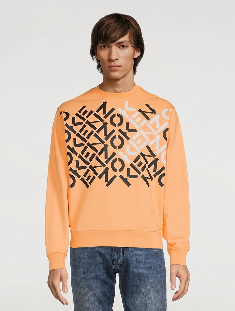 Cotton-Blend Monogram Sweatshirt