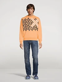 Cotton-Blend Monogram Sweatshirt