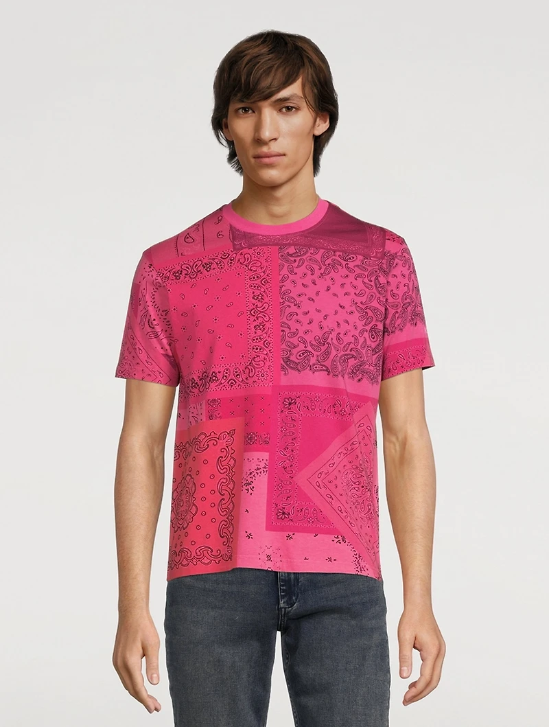 Cotton T-Shirt Bandana Print