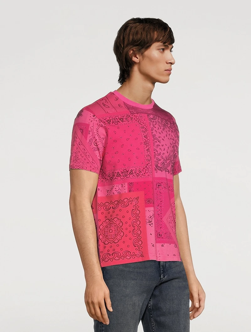 Cotton T-Shirt Bandana Print