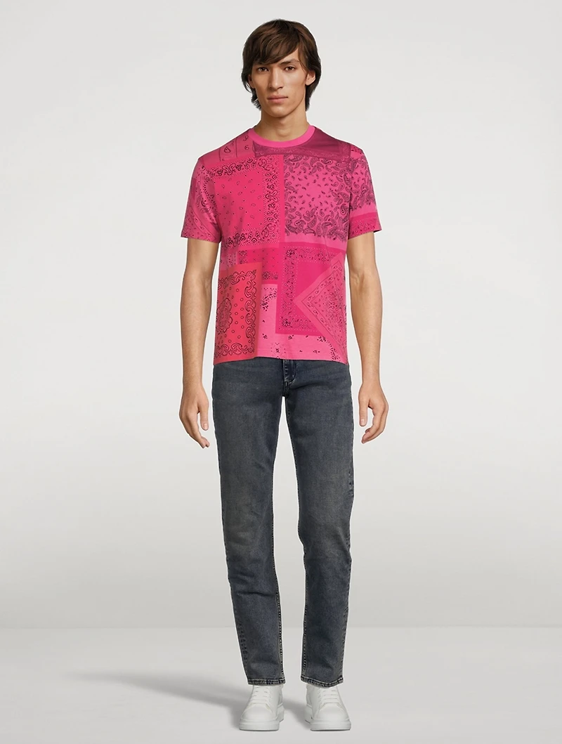 Cotton T-Shirt Bandana Print