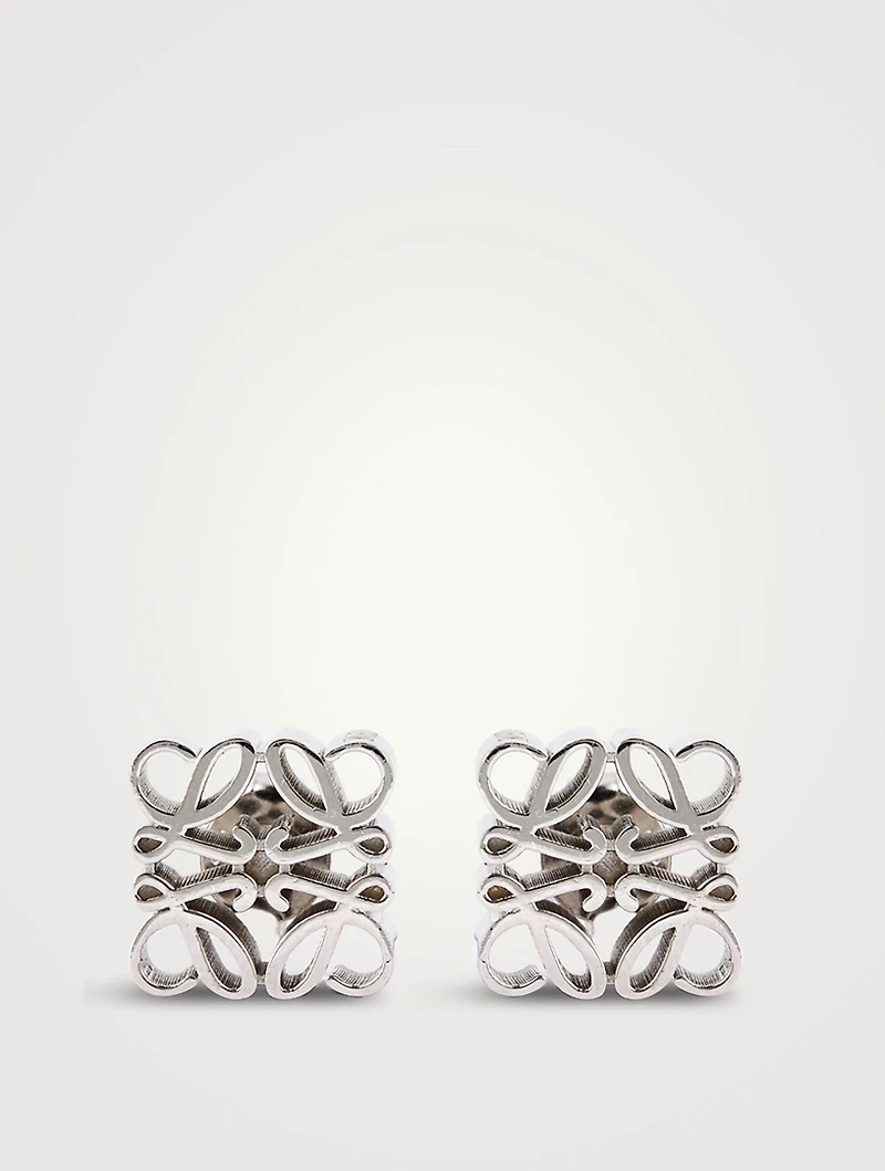Anagram Sterling Silver Stud Earrings