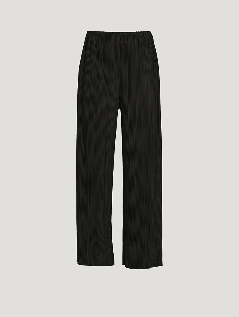 Uma Plissé Wide-Leg Pants