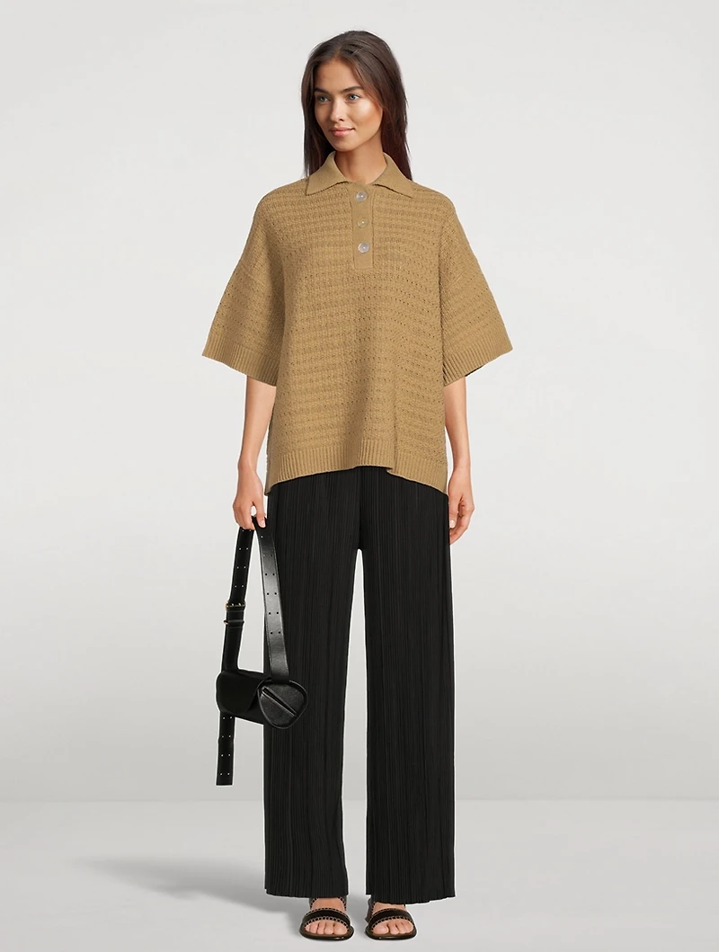Uma Plissé Wide-Leg Pants