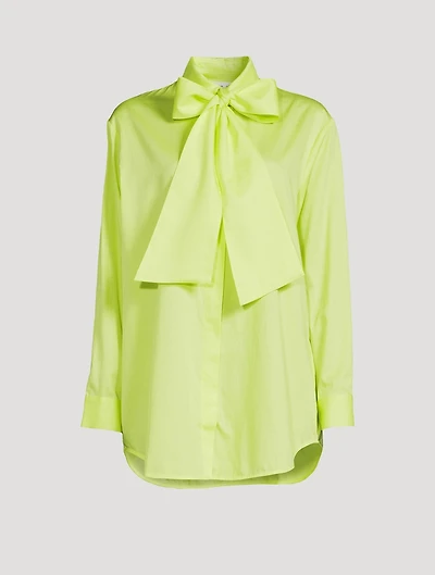 Asta Tie-Neck Cotton Shirt
