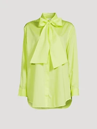 Asta Tie-Neck Cotton Shirt