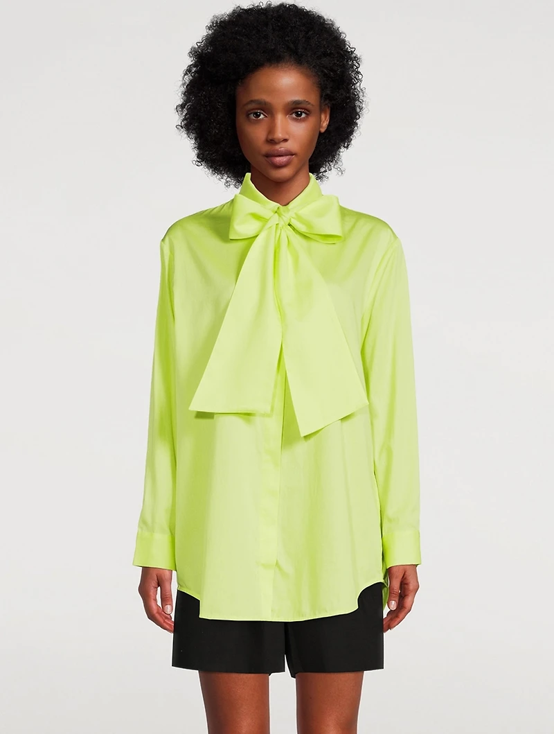 Asta Tie-Neck Cotton Shirt